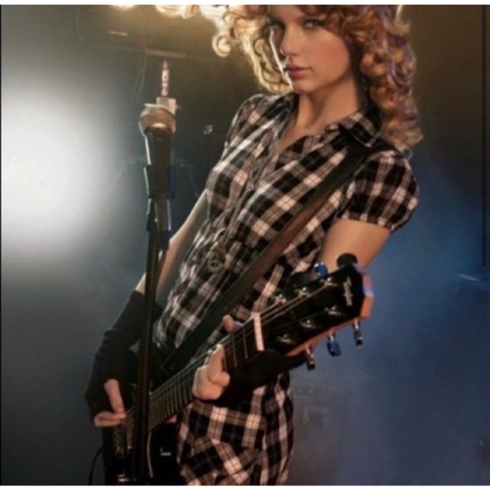 L.e.i. Taylor Swift Dress Plaid Brown Babydoll Juniors L Women’s M Y2K Grunge